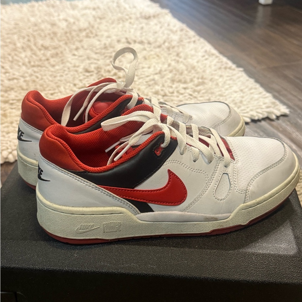Nike Red and White Athletic Shoes